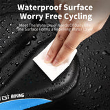 WEST BIKING Gel Comfort Bicycle Seat Cover Shock Absorption Foam Waterproof Grain Leather Saddle Cover MTB Road Bike Accessories