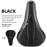 WEST BIKING Gel Comfort Bicycle Seat Cover Shock Absorption Foam Waterproof Grain Leather Saddle Cover MTB Road Bike Accessories