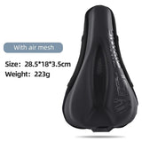 WEST BIKING Gel Comfortable Bicycle Saddle Cover Breathable Non-Slip Memory Foam MTB Road Bike Seat Cover Waterproof Cushion