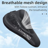 WEST BIKING Gel Comfortable Bicycle Saddle Cover Breathable Non-Slip Memory Foam MTB Road Bike Seat Cover Waterproof Cushion