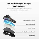 WEST BIKING Gel Comfortable Bicycle Seat Cover Memory Foam Colorful Waterdrop Pattern Saddle Cover MTB Road Bike Accessories