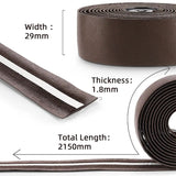WEST BIKING Genuine Leather Handlebar Tape For Road Bike Retro Color Drop-Bar Bike Handlebar Winding Bicycle Accessories