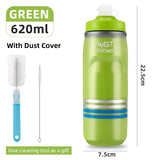 WEST BIKING Insulated Water Bottle Cycling Sport 620ML Portable MTB Road Bike Bottle Thermal Gym Fitness Running Soft Flask