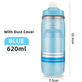 WEST BIKING Insulated Water Bottle Cycling Sport 620ML Portable MTB Road Bike Bottle Thermal Gym Fitness Running Soft Flask