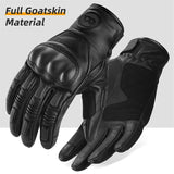 WEST BIKING Leather Motorcycle Gloves Men Outdoor Windproof Full Finger Touch Screen Gloves 3D Protection Punk Motocross Gloves
