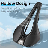 WEST BIKING Lightweight Road Bike Seat Short Nose Racing Bike Saddle Bicycle Hollow Painless Saddle Bike Accessories