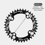 WEST BIKING MTB 104 BCD Narrow Wide Crankset 32T 34T 36T 38T Chain Adaptive Chainrings Moutain Bike XC Chainwheel Bicycle Parts
