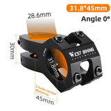 WEST BIKING MTB 25.4/31.8mm Handlebar Stem Extender 6061 Aluminum Alloy CNC Front Fork Stem Adapter Bicycle Handlebar Mount