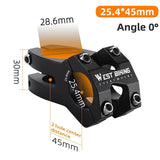 WEST BIKING MTB 25.4/31.8mm Handlebar Stem Extender 6061 Aluminum Alloy CNC Front Fork Stem Adapter Bicycle Handlebar Mount