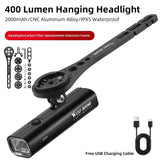 WEST BIKING MTB Bicycle Front Light USB Rechargeable Road Bike Headlight Alumimum Alloy Waterproof LED General/Hanging Mounting