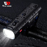 WEST BIKING MTB Bicycle Front Light USB Rechargeable Road Bike Headlight Alumimum Alloy Waterproof LED General/Hanging Mounting