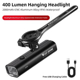 WEST BIKING MTB Bicycle Front Light USB Rechargeable Road Bike Headlight Alumimum Alloy Waterproof LED General/Hanging Mounting