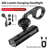 WEST BIKING MTB Bicycle Front Light USB Rechargeable Road Bike Headlight Alumimum Alloy Waterproof LED General/Hanging Mounting