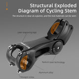 WEST BIKING MTB Bicycle Handlebar Stem Adjustable 60 Degree Angle Riser 31.8mm Handlebar Mount Front Fork Variable Stem Adapter