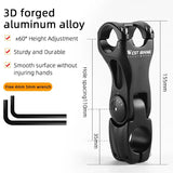 WEST BIKING MTB Bicycle Handlebar Stem Adjustable 60 Degree Angle Riser 31.8mm Handlebar Mount Front Fork Variable Stem Adapter