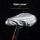 WEST BIKING MTB Comfortable Saddle Cover Light Breathable Seat Cover Soft Sponge Painless Bike Seat Cushion With Rainproof Cover
