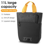 WEST BIKING MTB Pannier Bag Water Repellent PU Side Bag Quick Release Rear Seat Rack Bag Bike Cargo Carrier Bag Men Hand Bag