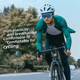 WEST BIKING Men Long Sleeve Cycling Jerseys Breathable Quick Dry MTB Road Bicycle Tops Racing Triathlon Sport Pocket T-shirt 3XL
