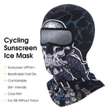 WEST BIKING Motorcycle 3D Skull Balaclava Summer UV Protection Cycing Caps For Men MTB Road Bike Hat Cooling Sport Gear