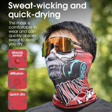 WEST BIKING Motorcycle Skull Printed Mask UV Protection Summer Cycling Scarf Pirate Bandana Fishing Hip Hop Cooling Sport Gear