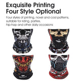 WEST BIKING Motorcycle Skull Printed Mask UV Protection Summer Cycling Scarf Pirate Bandana Fishing Hip Hop Cooling Sport Gear