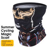 WEST BIKING Motorcycle Skull Printed Mask UV Protection Summer Cycling Scarf Pirate Bandana Fishing Hip Hop Cooling Sport Gear