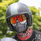 WEST BIKING Motorcycle Skull Printed Mask UV Protection Summer Cycling Scarf Pirate Bandana Fishing Hip Hop Cooling Sport Gear