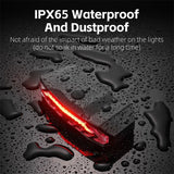 WEST BIKING Multifunctional Anti-theft Alarm Bicycle Rear Light Smart Brake Tail Lights Type-C Charging Wireless Turn Signal