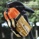 WEST BIKING Multifunctional Bicycle Handlebar Bag Water Bottle Drawstring Bag Phone Tool Holder Bag Road Bike MTB Rear Bag