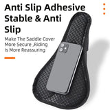 WEST BIKING Non-Slip Bike Seat Cover Comfortable MTB Road Bike Saddle Cover Waterproof Leather Gel Memory Foam Seat Cushion