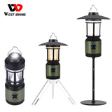 WEST BIKING Outdoor Camping Light USB Rechargeable Tent Hanging Light Camping Lamp Tripod Stand Battery Indicator Led Flashlight