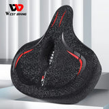 WEST BIKING Oversized MTB Bike Seat Wide Bicycle Sofa-Like Comfy Saddle Universal Electric Bike Exercise Stationary Bike Seat