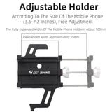 WEST BIKING Phone Holder Motorcycle Electric Scooter Cellphone Stand Aluminum Alloy CNC Smart Phone Bracket Bicycle Accessories