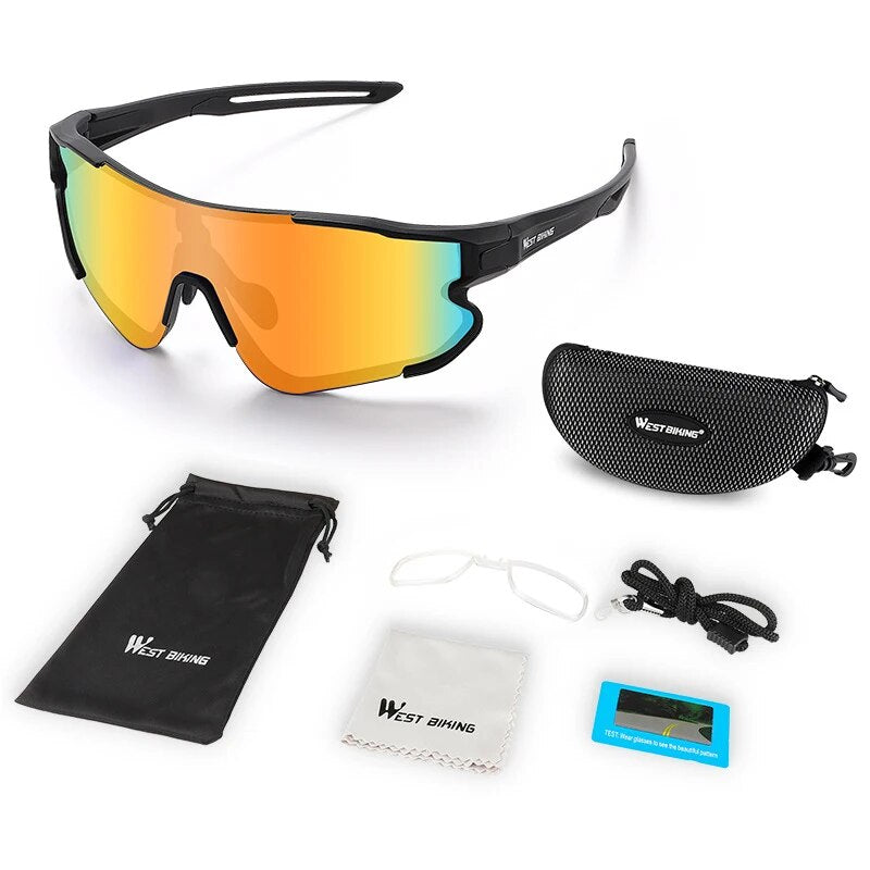 WEST BIKING Polarized Glasses Men Women Outdoor Sport Colorful Sunglasses MTB Road Bike Eyewear UV400 Protection Cycling Goggles