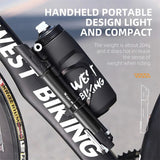 WEST BIKING Portable MTB Road Bike Pump 120 PSI Manual Air Pump With Pressure Gauge Floor Pump Tire Inflator Cycling accesories