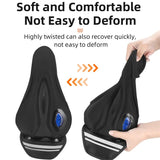 WEST BIKING Saddle Cover with Safety Taillights Comfortable Gel Memory Foam Cycling Seat Cover Bicycle Cushion With Rain Cover