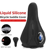 WEST BIKING Saddle Cover with Safety Taillights Comfortable Gel Memory Foam Cycling Seat Cover Bicycle Cushion With Rain Cover