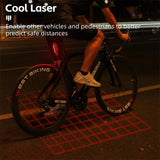WEST BIKING Smart Bicycle Taillight Brake Sensor Laser LED Rear Light IPX5 Waterproof Flash Light Rechargeable Cycle Accessories
