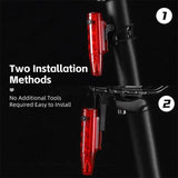 WEST BIKING Smart Bicycle Taillight Brake Sensor Laser LED Rear Light IPX5 Waterproof Flash Light Rechargeable Cycle Accessories