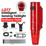 WEST BIKING Smart Bicycle Taillight Brake Sensor Laser LED Rear Light IPX5 Waterproof Flash Light Rechargeable Cycle Accessories