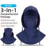 WEST BIKING Summer Full Face UV Protection Motorcycle Cycling Hood Ice Silk Balaclava Mask Hiking Fishing Hat Cooling Sport Gear