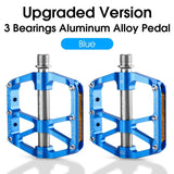 WEST BIKING Ultralight Bicycle Pedals Flat MTB Aluminum Pedals With Reflector Road Bike 3 Bearing Pedals Bike Accessories