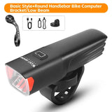 WEST BIKING Wireless Remote Control Headlights 1000 Lumens High/Low Beam Bicycle Front Light Detachable Reversible Lamp Head