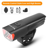 WEST BIKING Wireless Remote Control Headlights 1000 Lumens High/Low Beam Bicycle Front Light Detachable Reversible Lamp Head