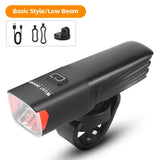 WEST BIKING Wireless Remote Control Headlights 1000 Lumens High/Low Beam Bicycle Front Light Detachable Reversible Lamp Head