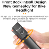 WEST BIKING Wireless Remote Control Headlights 1000 Lumens High/Low Beam Bicycle Front Light Detachable Reversible Lamp Head