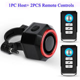 WSDCAM Bike Alarm Wireless Waterproof Bicycle Vibration Alarm USB Charging Remote Control Motorcycle Alarm Security Protection