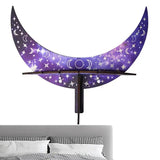 Wall Floating Moon Shelves Wall Floating Wood Shelf In Moon Shape Wear-resistant Moon Shaped Pendants Crescent Wall Shelf For