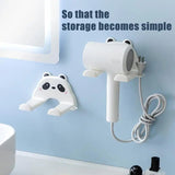 Wall Hanger For Blow Dryer Self Adhesive Wall Dryer Hanger With Plug Organizer Bathroom Space Saver Rack For Hotel Dormitory