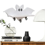 Wall Key Organizer Cartoon Wooden Entryway Hooks Home Décor Accents Shelf With Bat Shape For Living Room Bedroom Entrance Hall